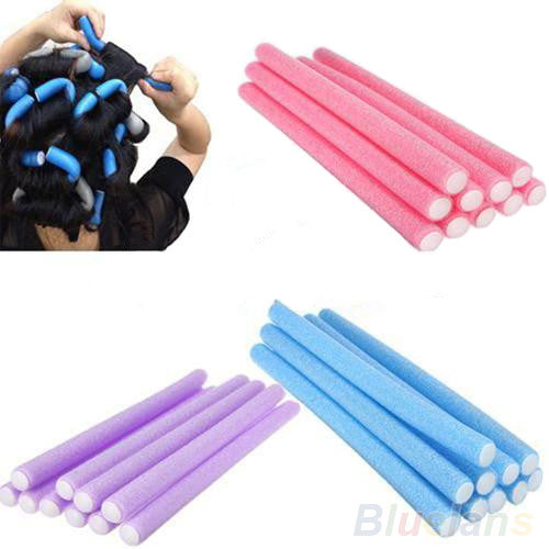 10Pcs Curler Makers Soft Foam Bendy Twist Curls Tool DIY Styling Hair Rollers 1UD8