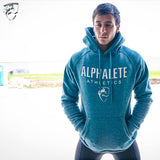 2016 Brand New MENfitness Hoodie sweatshirt Size S-XXL turquoise grey black cotton velvet pullover sweatshirt outerwear