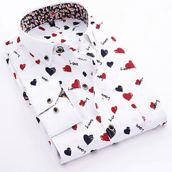 2017 New Fashion Men Long Sleeve Shirts Brand Casual Printed Men's Clothes Spring Autumn Shirts for Men Male Slim Shirt MCL049