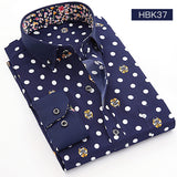 2017 New Fashion Men Long Sleeve Shirts Brand Casual Printed Men's Clothes Spring Autumn Shirts for Men Male Slim Shirt MCL049