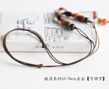 2017 New Peacock Necklace for Women Tassels Colorful Bead and Wood Boho bijoux Fashion jewelry Statement Necklace Maxi