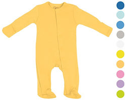 Baby Bodysuit Footie Organic Cotton - Sleep n Play with Gloved Sleeve