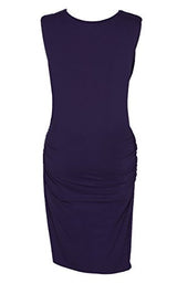 ANGVNS Women Sleeveless V Neck Bodycon Party Pencil Dresses