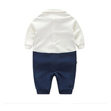 Fairy Baby Newborn Boy's Gentleman Romper Outfit with Bow Tie