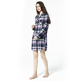 Women's Plaid Flannel Shirt Dress Blouse Mid-Long Style Boyfriend Plaid Sleepshirt
womens brand