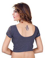 Vibes Designer Full Stitched Stretchable free size Saree Blouse (With Net Sleeves) - Free + Shipping