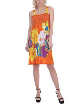 NY Deal Women's Smoked Tube Dress Cover Up, 17-Orange, X-Large - Free + Shipping