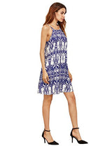 Floerns Women's Summer Spaghetti Strap Boho Dress