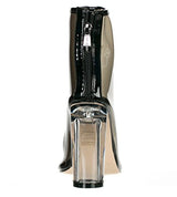 Cape Robbin Benny-1 Open Toe Block Chunky Clear Perspex Heel Ankle Boot Bootie Shoe