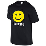 Fresh Tees I Hate You Smiley Face Emoji shirt Funny tshirts Humor tshirts