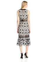 Nicole Miller Women's Nouveau Flowers V Neck Slvless Dress