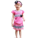 Baby Butterfly Headdress & Baby Girl's Rose Zebra Dress &T-shirt Size 3mos-6yrs
