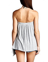 Handkerchief Asymmetrical Hem Flared Loose Fit Strapless Tunic Shirt Tube Top - Free + Shipping