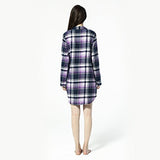 Women's Plaid Flannel Shirt Dress Blouse Mid-Long Style Boyfriend Plaid Sleepshirt
womens brand