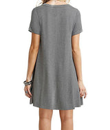 MOLERANI Women's Casual Plain Simple T-shirt Loose Dress