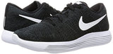 Nike Men's LunarEpic Low Flyknit Running Shoes (Black, White)