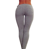 PHOTNO Women Low Waist pants Push Up Leggings Jeggings Gothic Leggings