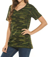 POGTMM Women Long Sleeve/Short Sleeve O-Neck Patchwork Casual Loose T-shirt Blouse Tops