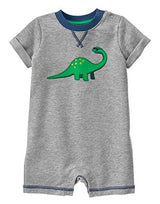 Gymboree Baby Toddler Boys' Gray Dino Graphic Romper