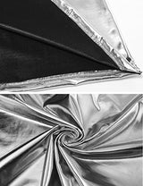 Romanstii Women Spaghetti Strap V-Neck Wet Look Clubwear Tank Tops - Free + Shipping