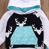 Toddler Infant Baby Boys Deer Long Sleeve Hoodie Tops Sweatsuit Pants Outfit Set