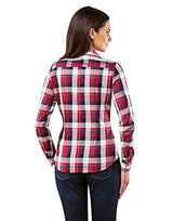 Vincenzo Boretti Blouse, modern-fit, checked - non-iron