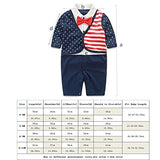 Fairy Baby Newborn Boy's Gentleman Romper Outfit with Bow Tie