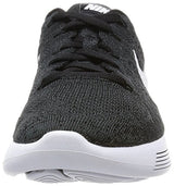 Nike Men's LunarEpic Low Flyknit Running Shoes (Black, White)