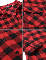 Zeagoo Women's Roll Up Sleeve Casual Loose Boyfriend Plaid Button Down Shirt