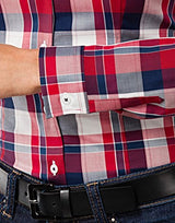 Vincenzo Boretti Blouse, modern-fit, checked - non-iron