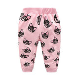 HANYI Baby Kids Set Cats Print Tracksuit +Pants Outfits Set