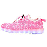 Lynnaa Boy's Girl's 7 Colors Light Up Led Luminous Shoes Flashing Sneakers