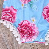 Newborn Baby Girl Clothes Floral Romper Sleeveless Infant Jumpsuit Outfit
