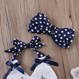 Infant Baby Girls Clothes Anchor Tops+Polka Dot Briefs Outfits Set Sunsuit 0-24M