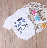 Toddler Baby Boys Girls Aunt Funny Bodysuits Newborn Cotton Rompers