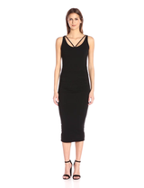 Michael Stars Women's Front to Back Midi Dress with Shirring