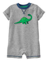 Gymboree Baby Toddler Boys' Gray Dino Graphic Romper
