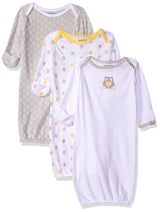 Luvable Friends Unisex 3 Pack Cotton Gown