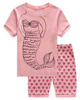 Girls Pajamas Little Kid Shorts Set 100% Cotton Clothes Size 12M-8Y