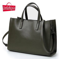 BVLRIGA Women leather handbags Genuine leather bag Casual shoulder bag women messenger bags luxury handbags women bags designer