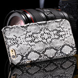 For iPhone 6 7 6S Case Sexy Snake Pattern PU Leather Back Cover Case for Apple iPhone 7 6 6S Plus 6 7 Phone Accessory Protective