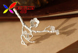 Newest Fashion Designer Elegant Silver Plum blossom Flower Branches Brooches Pins Accessories For Women alfileres broches - Free + Shipping