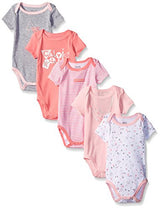 Calvin Klein Baby Girls' Assorted Short Sleeve Bodysuit (Pack of 5)