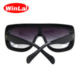 WINLA Newest Unique Women Sunglasses Square Glasses Vintage Big Frame Sun Glasses Acetate Shades Gradient Eyeglasses UV400