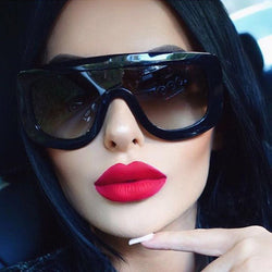 WINLA Newest Unique Women Sunglasses Square Glasses Vintage Big Frame Sun Glasses Acetate Shades Gradient Eyeglasses UV400