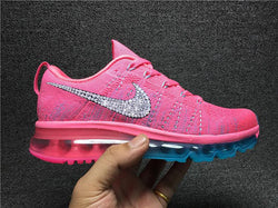 Swoosh Swarovski Crystals Nike Flyknit Air Max Women Glitter Bling Nike Running Fashion Sneakers Shoes Christmas gifts for girl