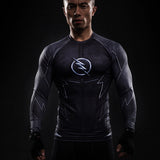 ZOOM 3D Printed T-shirts Men Raglan Long Sleeve Compression Shirt Flash Cosplay Costume crossfit fitness Clothing Tops Male