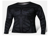 2016 high quality compression long sleeve T-shirt superman, batman, spiderman/captain America fitness  t-shirts men T-shirt