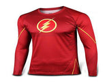 2016 high quality compression long sleeve T-shirt superman, batman, spiderman/captain America fitness  t-shirts men T-shirt