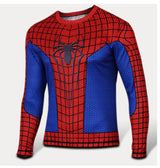 Marvel Super Heroes Avenger Batman T shirt Men Compression Armour Base Layer Long Sleeve Thermal Under Top Fitness XS-8XL